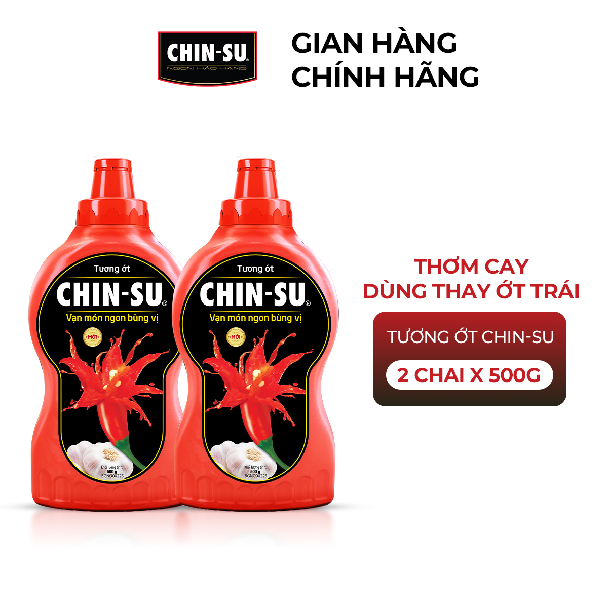 Combo 2 Tương Ớt CHIN-SU 500G (Bao bì có thể thay đổi theo đợt nhập hàng)