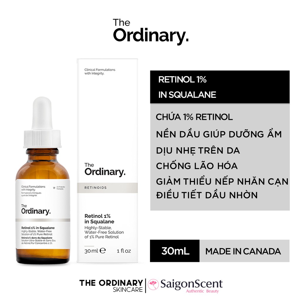 [HCM]Tinh Chất The Ordinary Retinol 1% ( 30mL )