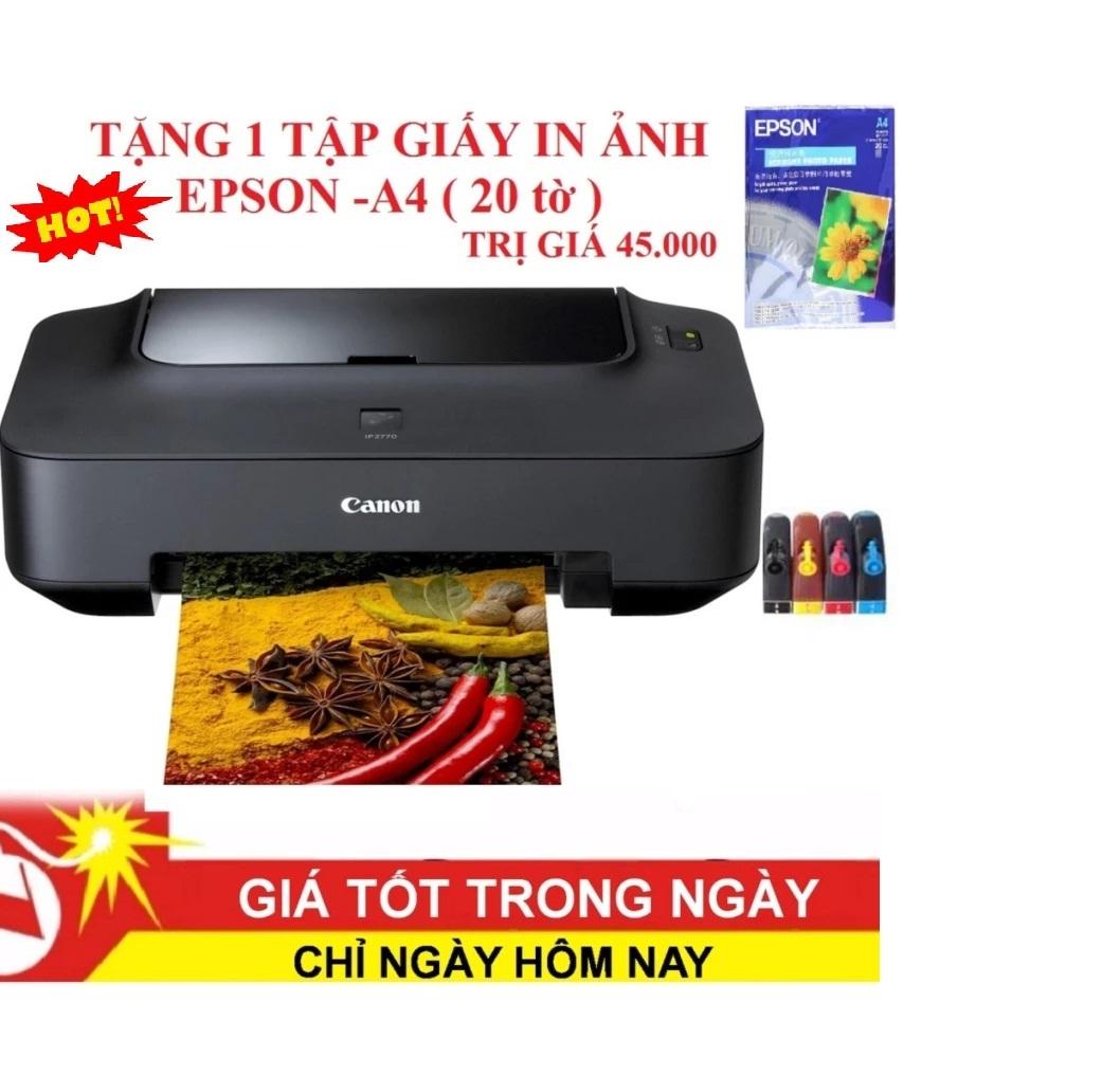 Máy in phun màu canon ip 2770 có sẵn bộ tiếp mực ngoài