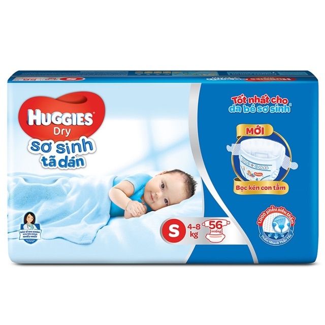 Tã dán sơ sinh Huggies S56