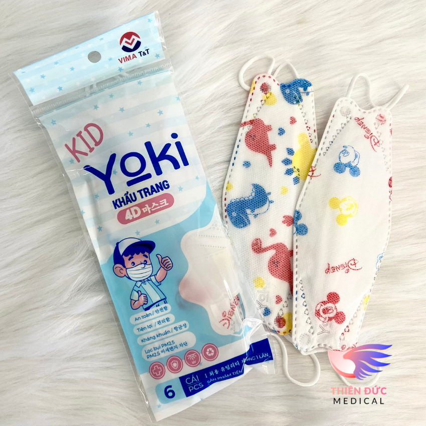 Bịch 6 Khẩu Trang YOKI Trẻ Em Chống Bụi Cho Bé