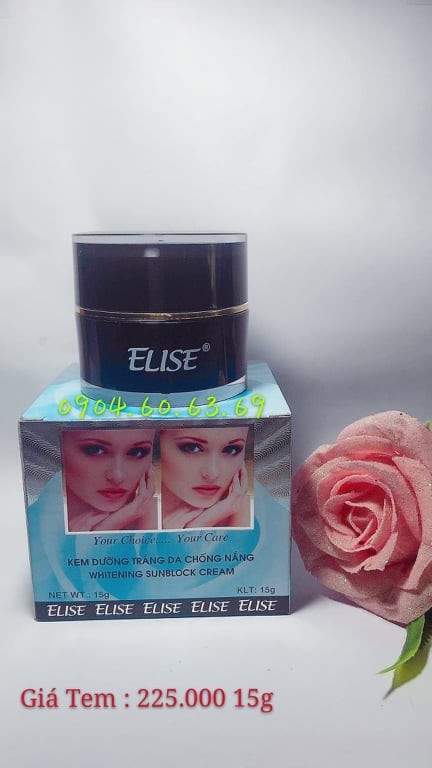 Kem dưỡng trắng da chống nắng elise 15g thảo dược hoa sen