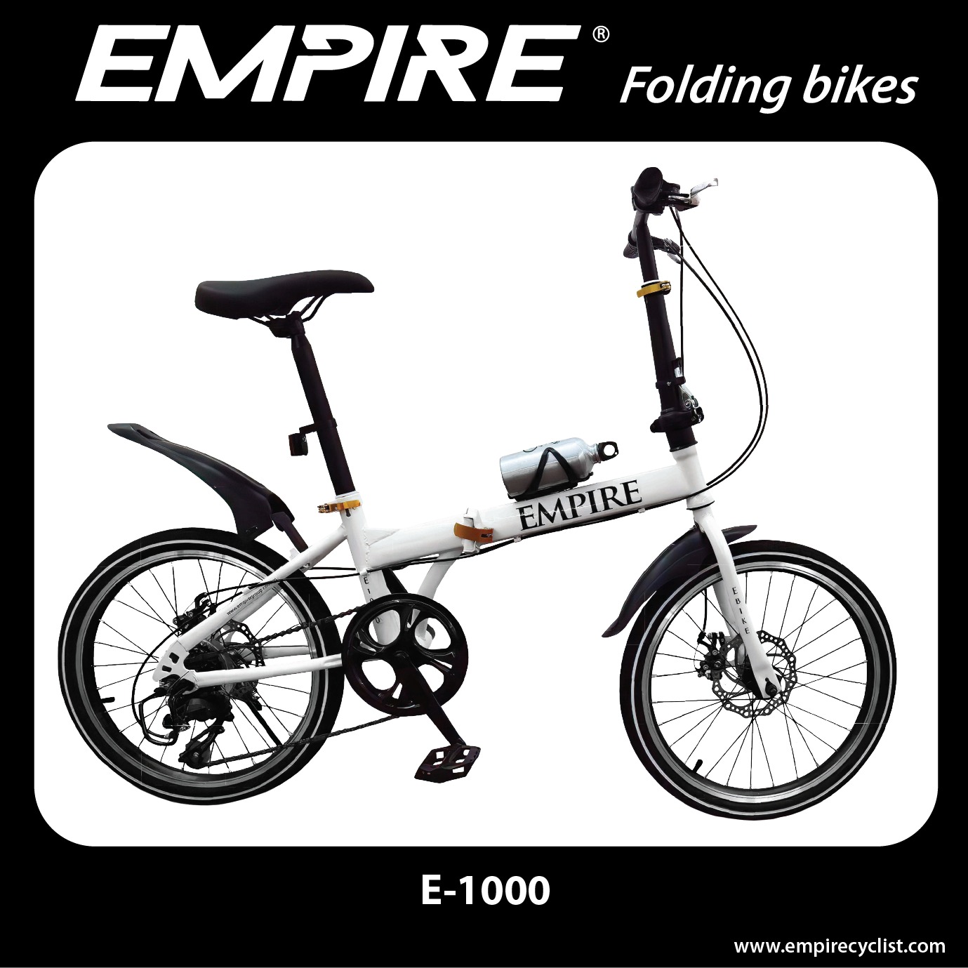 XE ĐẠP GẤP EMPIRE E1000 màu trắng