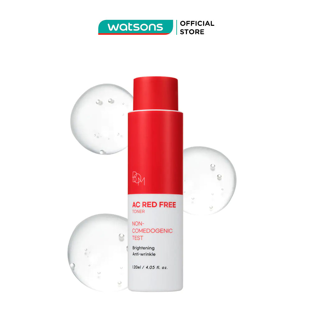 Nước cân bằng bom ac red free sáng da ngừa mụn toner 120ml