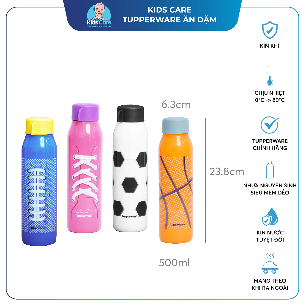Bình nước Tupperware  Eco Bottle Fancy 500ML