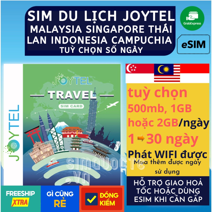 【Sim du lịch Indonesia】【Nhà mạng XL】【Internet tốc độ cao 4G / 5G】Sim Du Lịch InterSIM giao hoả tốc từ HCM