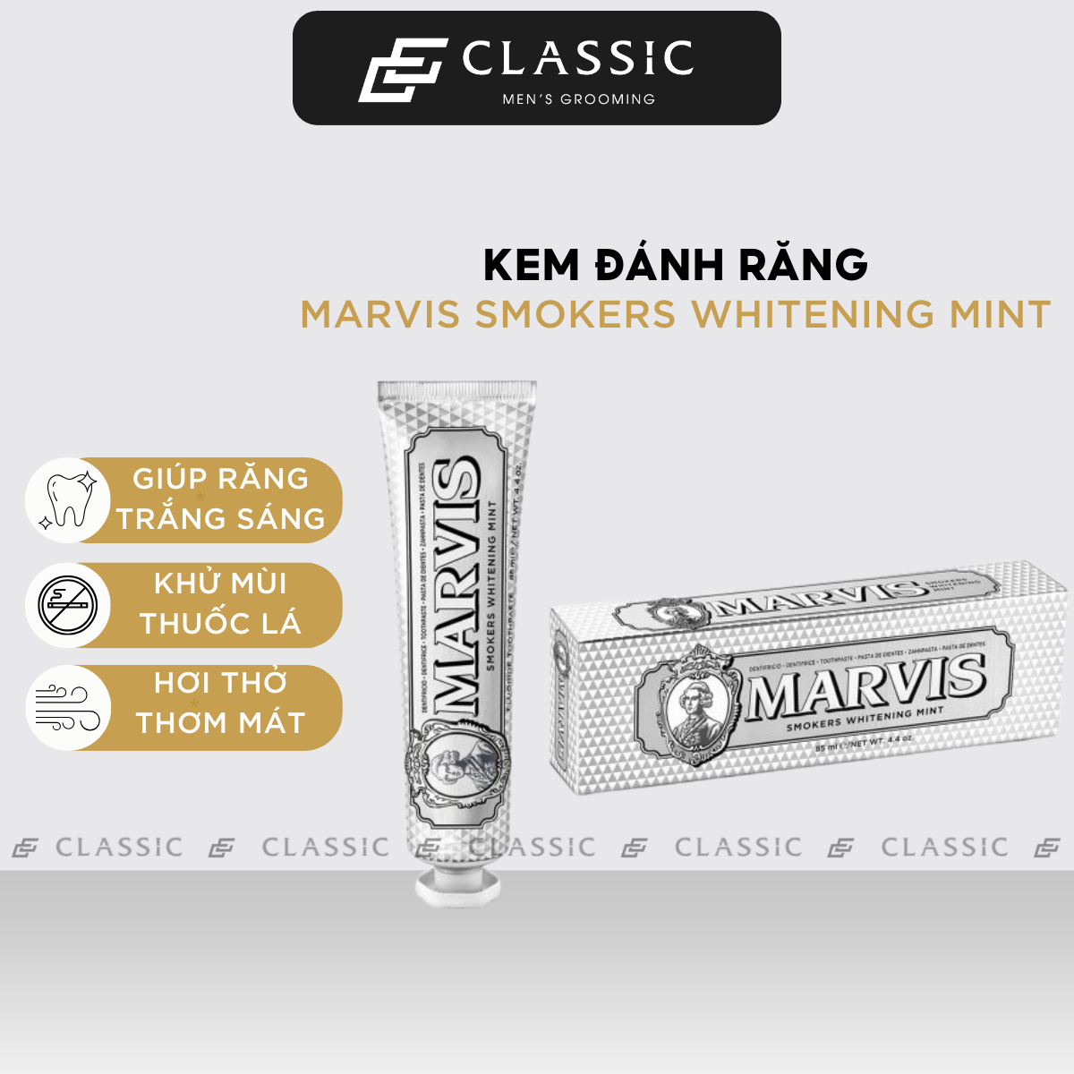 Kem Đánh Răng Marvis Smokers Whitening Mint 85ml