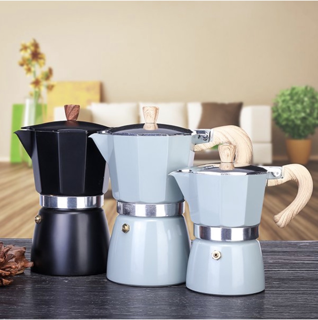 Pktl tách pha cà phê aluminum italian drip