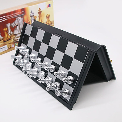 Bộ bàn cờ vua 25cm (quân cờ màu vàng- bạc)