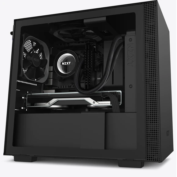 VỎ CASE MÁY TÍNH NZXT H210 MÀU ĐEN SẦN