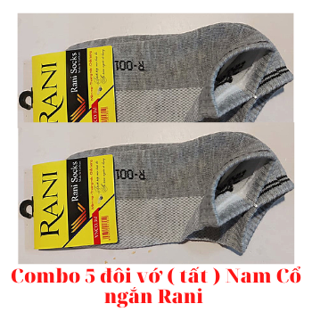 [HCM]Combo 5 đôi vớ ( tất ) Nam Cổ ngắn Rani