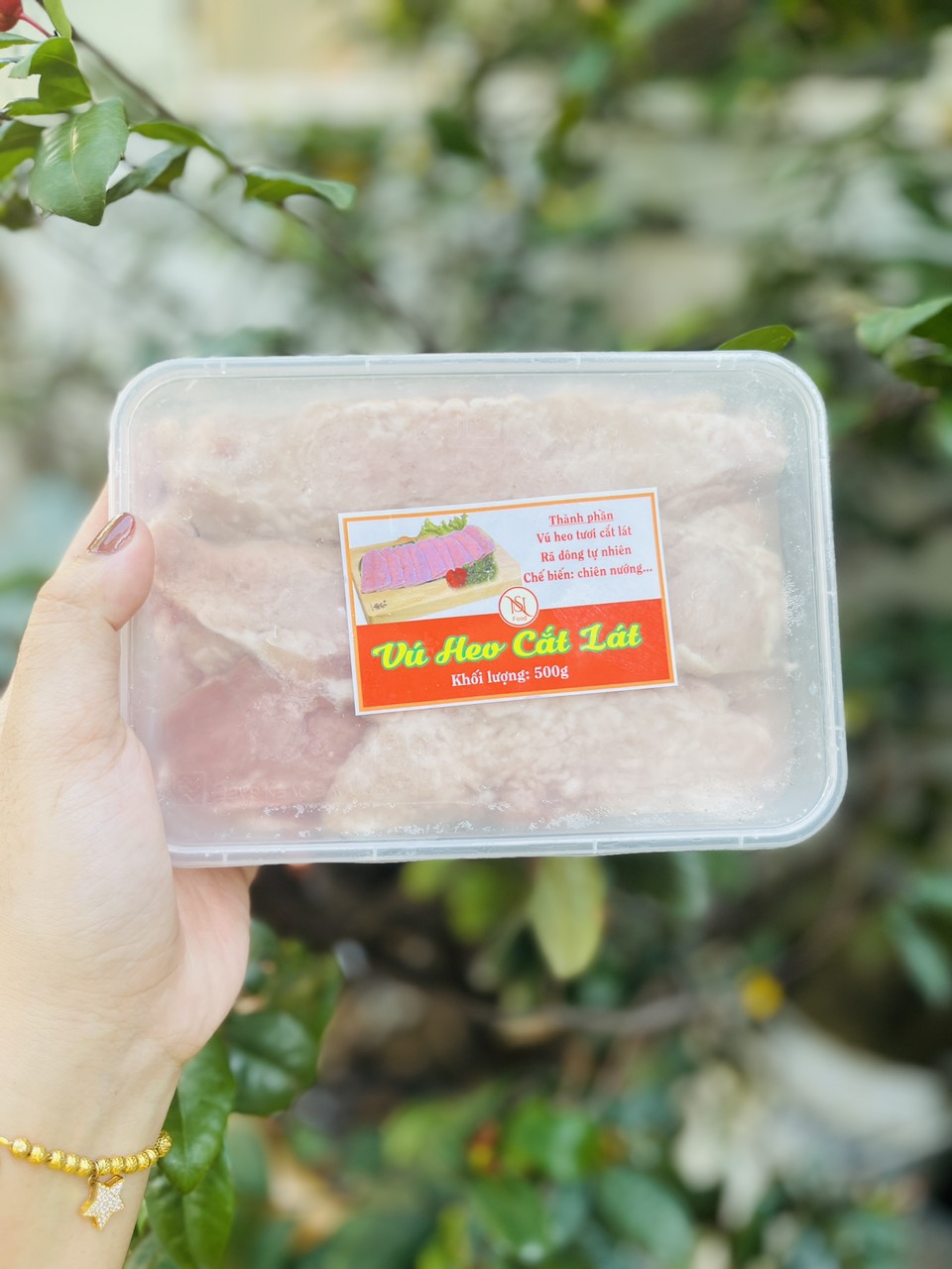 [GIAO NHANH 2H HCM] Vú Heo Làm Sạch - 1Kg (Giá Sỉ)