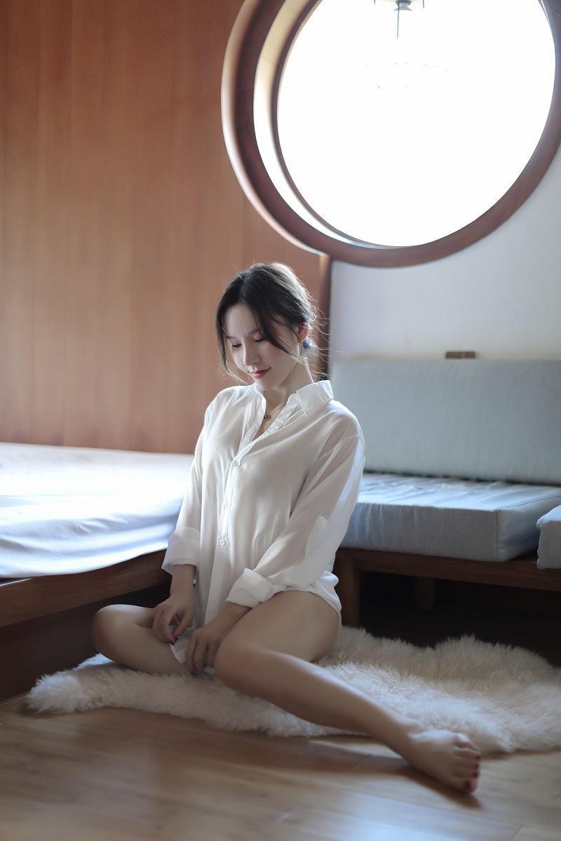 [HCM]Váy Ngủ Trắng Sơ Mi Voan Trắng CDAN72