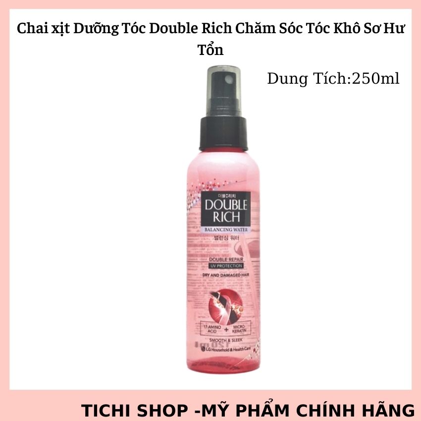 [Freeship Mỹ Phẩm Chính Hãng]Tichi Shop Nước Xịt Dưỡng Tóc Chuyên Sâu Dành Cho Tóc Nhuộm Double Rich  250ml và 120ml