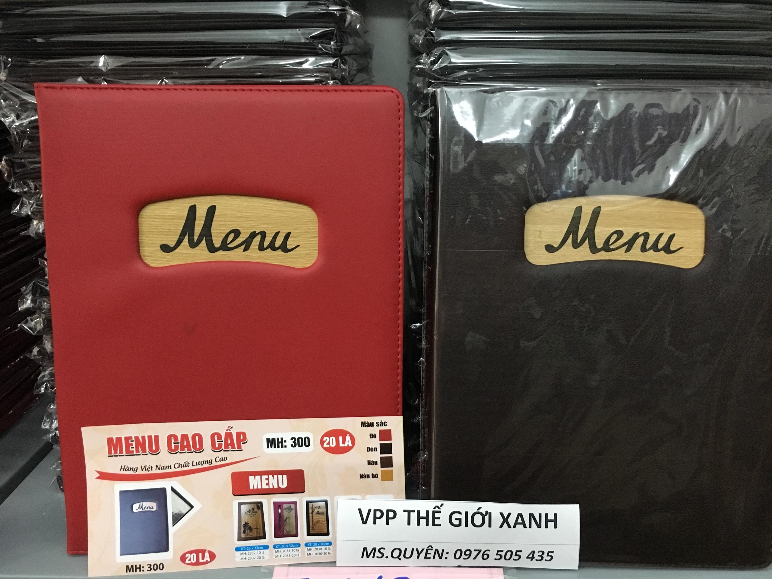 MENU LỚN 20 LÁ MH 300 ( 23*32CM)