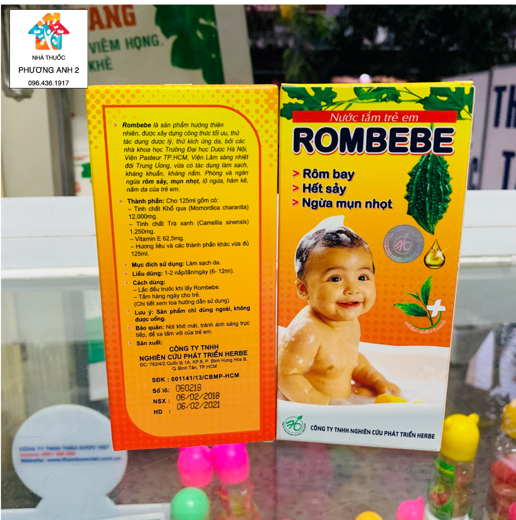 [HCM]Sữa tắm rôm sảy Rombebe