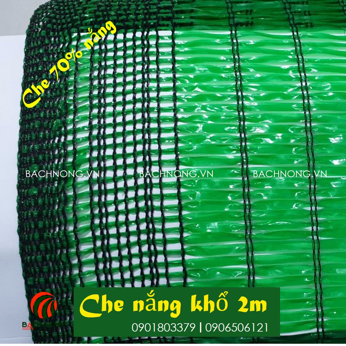 Tấm Lưới Che Nắng 2mx10m, Lưới Thái che phủ 70%