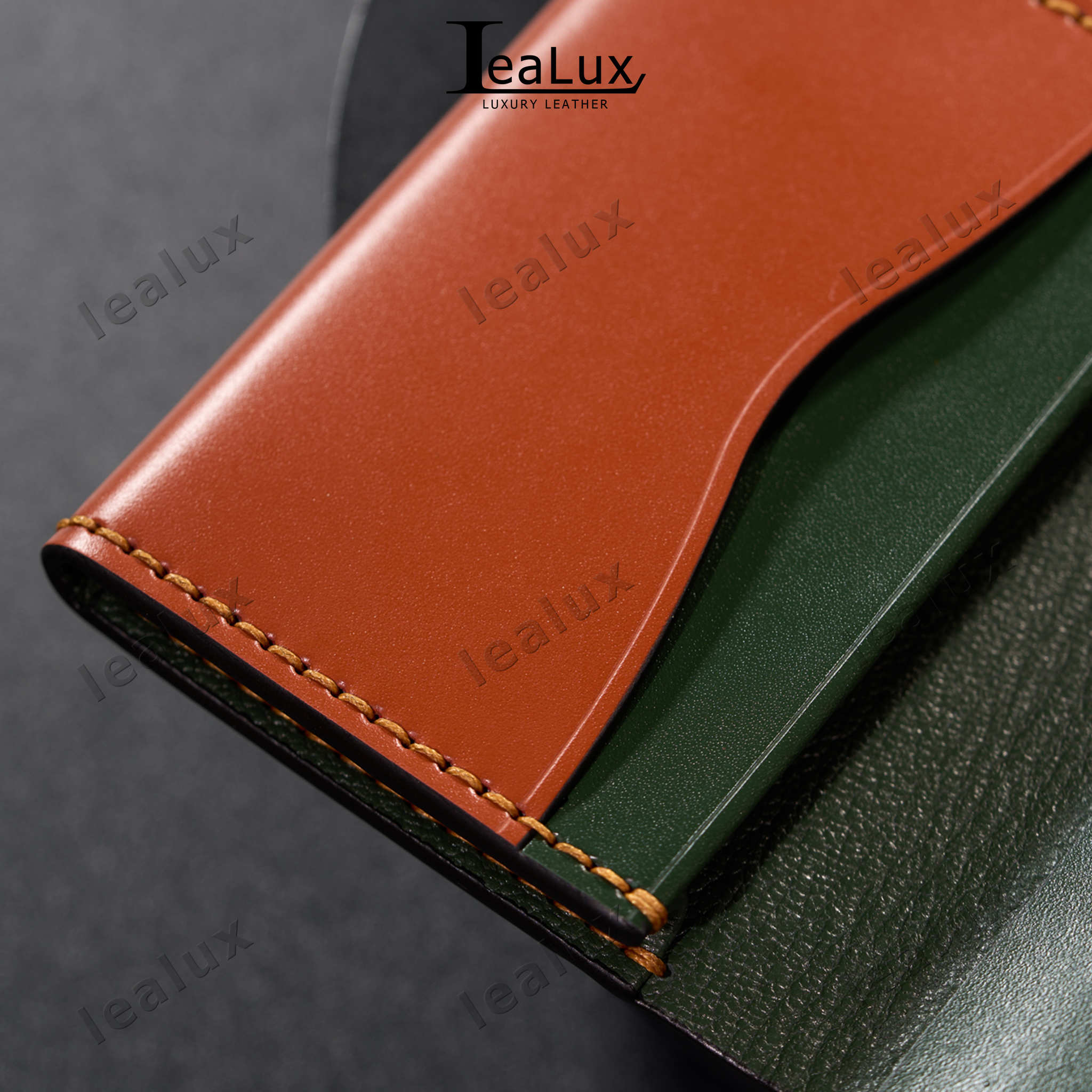 Ví Da Đựng Thẻ Handmade Cao Cấp Lealux Card Wallet
