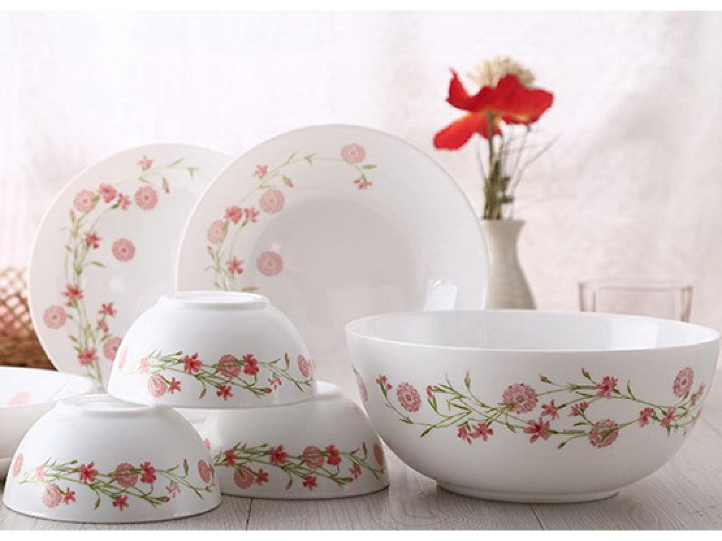Bộ 6 Chén thủy tinh Luminarc Romance Pink 12cm