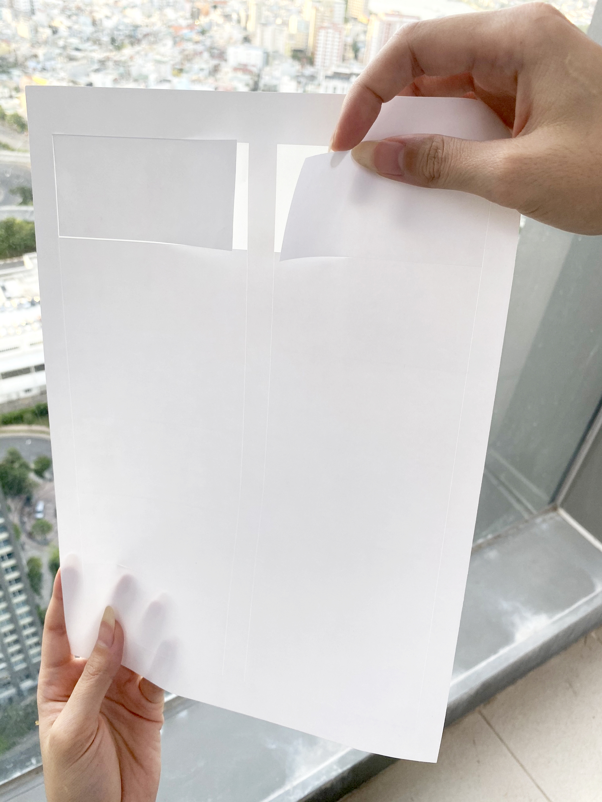 Decal trắng có sẵn keo khổ A4 297*210mm