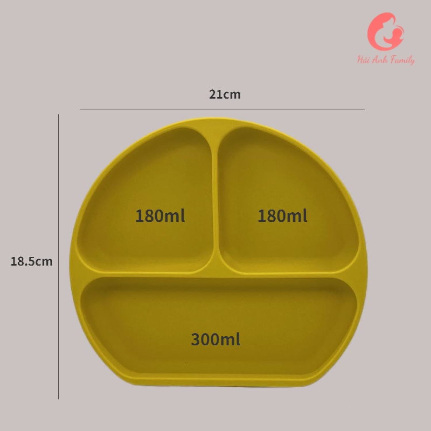 Khay silicon chia 3 ngăn Cao Cấp cho bé ăn dặm