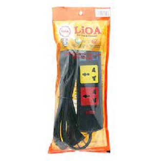 [HCM]Ổ Cắm Điện 2D + 2S Dây 3m x 2 Lioa 2D2S32 - Đen