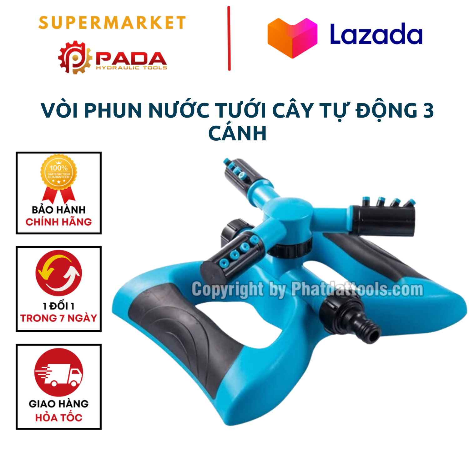 Vòi phun nước tưới cây tự động 3 cánh