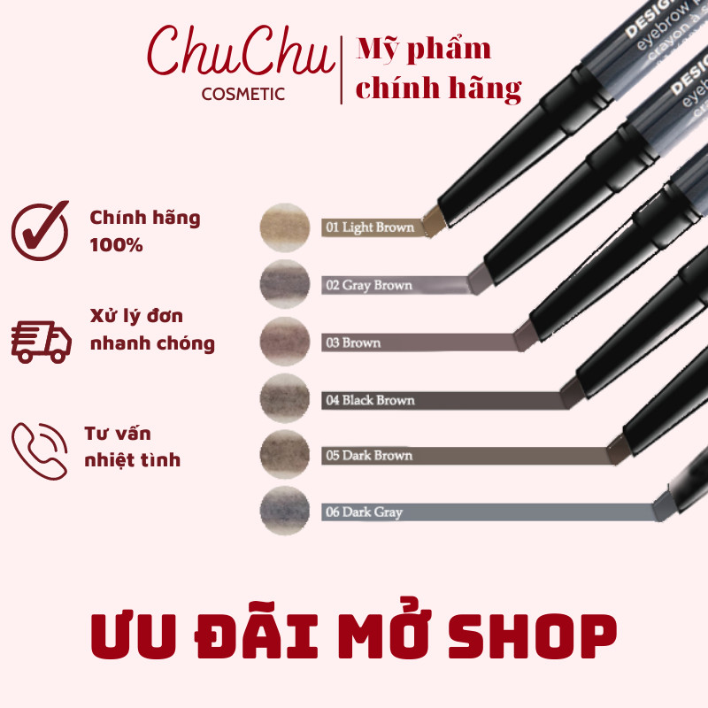 Chì kẻ mày the face shop - chì kẻ mày 2 đầu the face shop designing eyebrow pencil chính hãng - ceria cosmetics store
