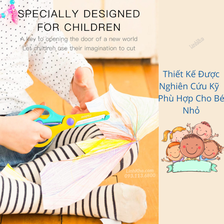 Kéo An Toàn Cho Bé Tập Cắt Thủ Công Mideer