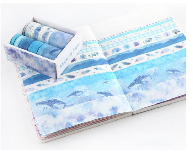 Combo hộp 10 cuộn washi tape