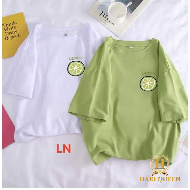Áo phông logo chanh lát cắt Lemon LNG0320