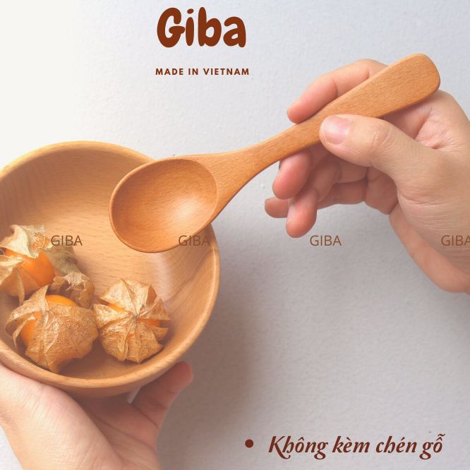 Muỗng Gỗ Dài Dùng Cà Phê Trà - Giba