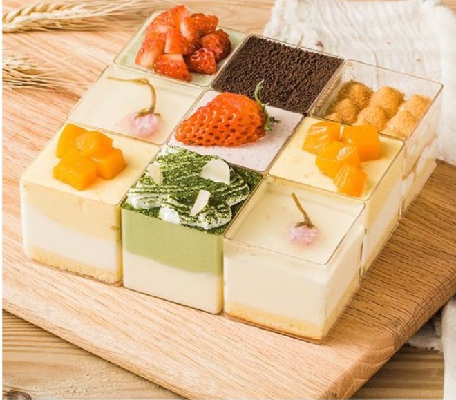 SET 10-50 CỐC MOUSSE VUÔNG 4245