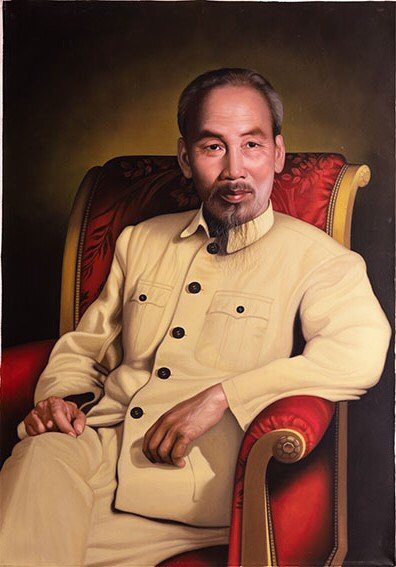 Tranh chân dung Bác Hồ tặng kèm khung tranh