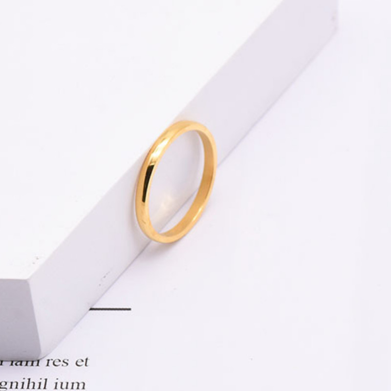 Nhẫn Trơn Bản 2mm Titan Ko Đen TT 2961