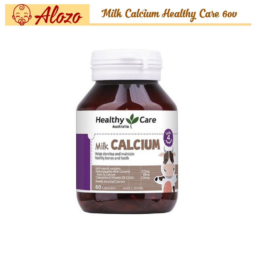 Viên Bổ Sung Canxi Cho Bé Milk Calcium Healthy Care Của Úc, 60 viên