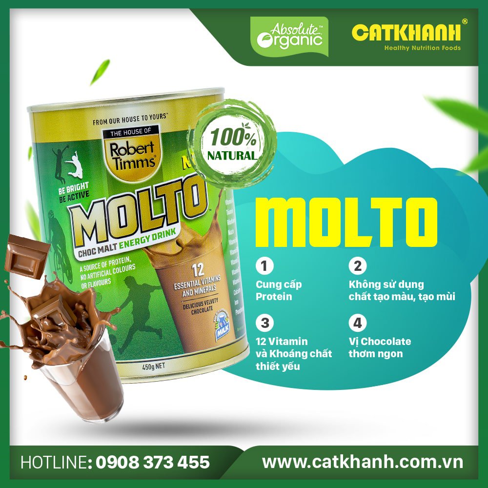 Sữa Bột Cacao Molto 450gram - Úc