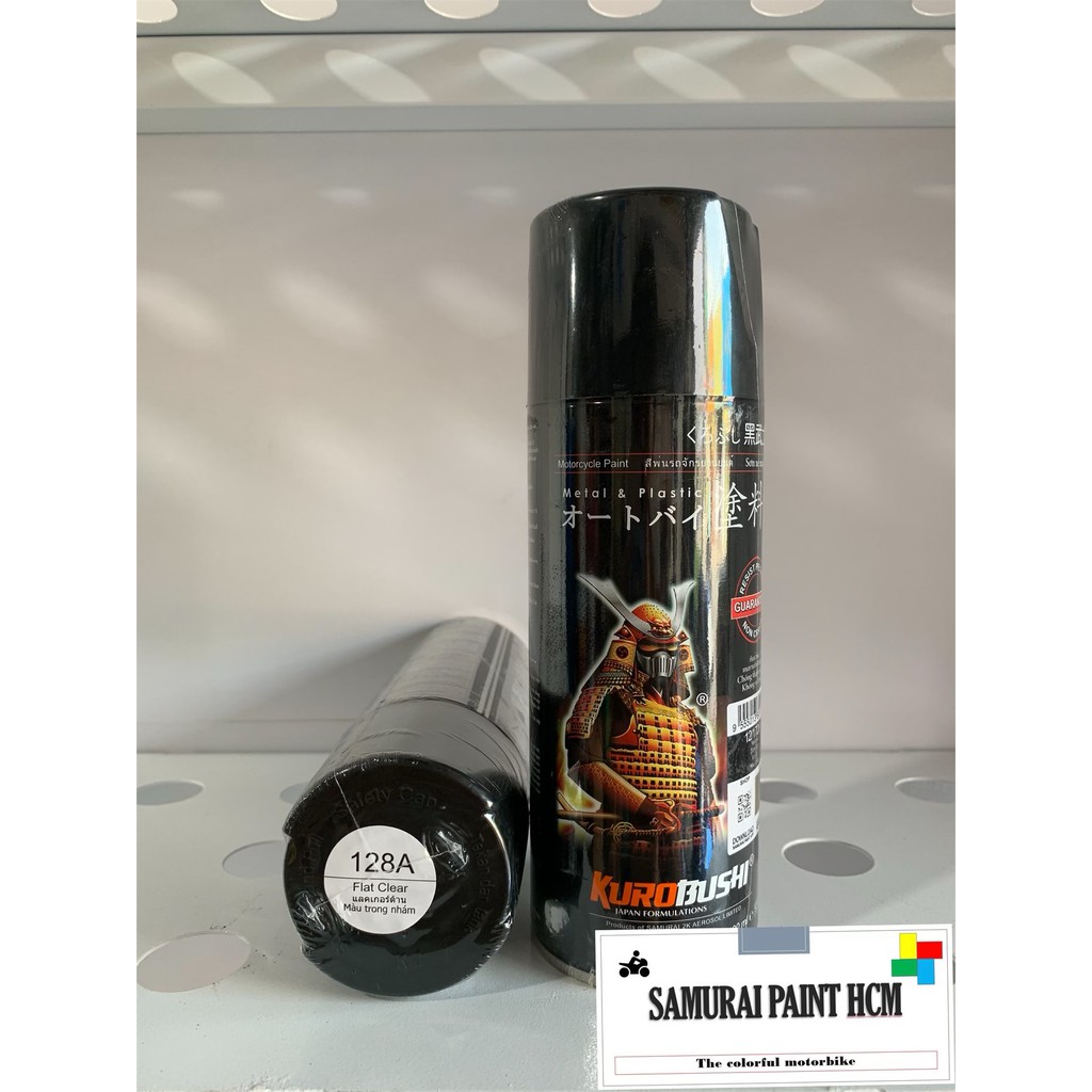 128A Sơn xịt Samurai MÀU TRONG NHÁM MỜ