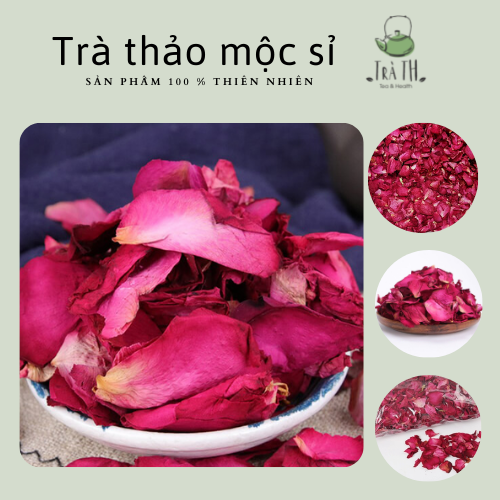 Cánh hồng trang trí làm trà khô 100 gram cánh to _ tinhhoatrathaomoc