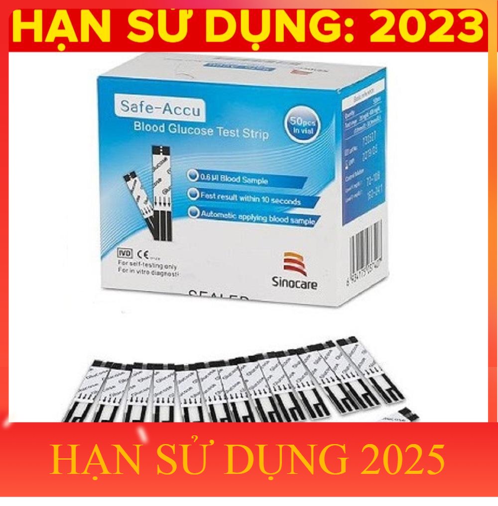 25 Que thử đường huyết Safe Accu Sincare