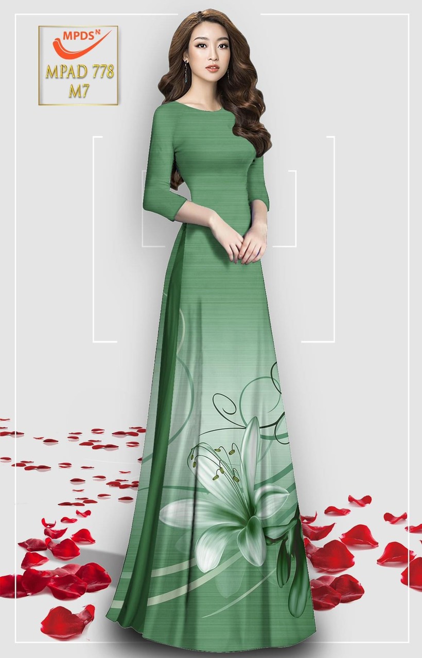 Vải áo dài in 3D VT