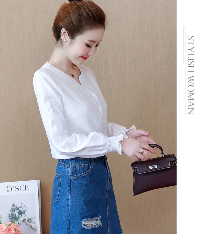 [HCM]Áo sơ mi cổ trụ trang nhã  - Lindashop