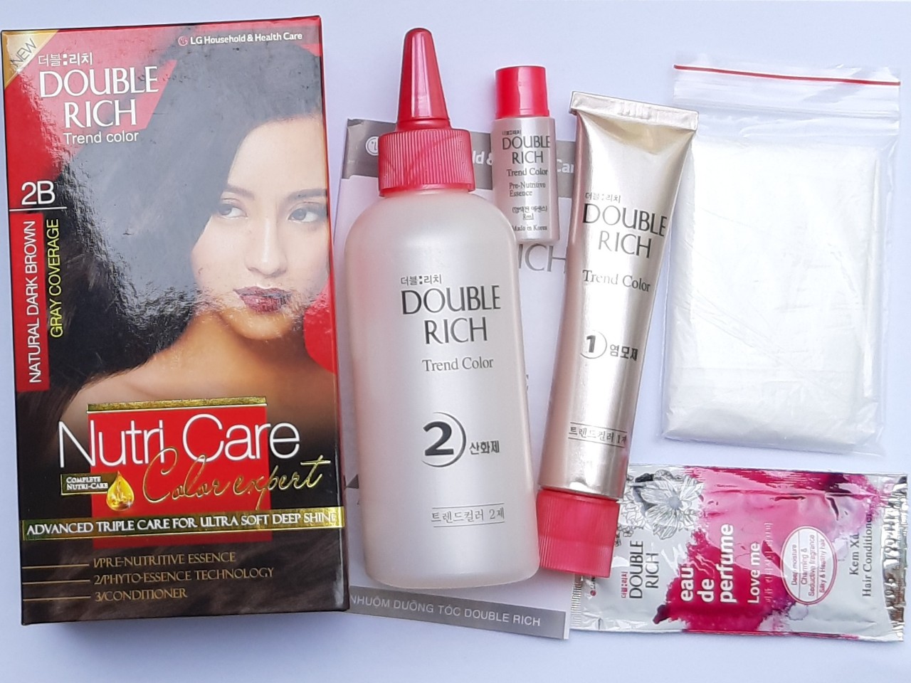 Thuốc Nhuộm Tóc Double Rich 2B Nâu tự nhiên