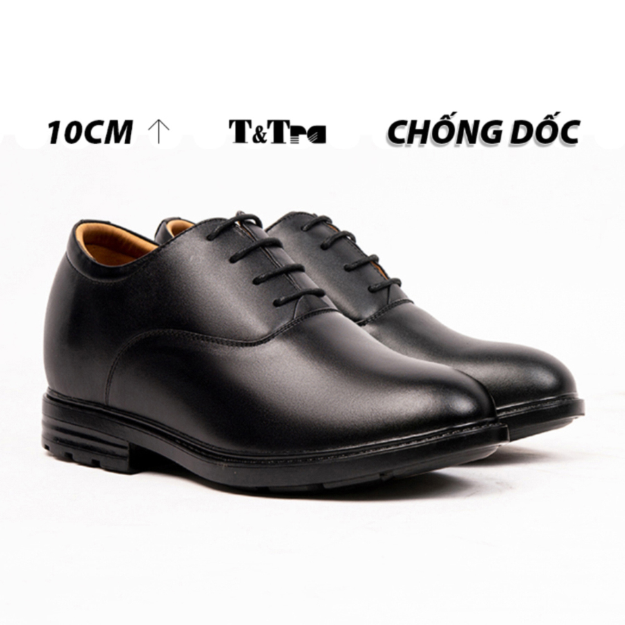 [10cm]-padded shoes men's T & check T98 Black