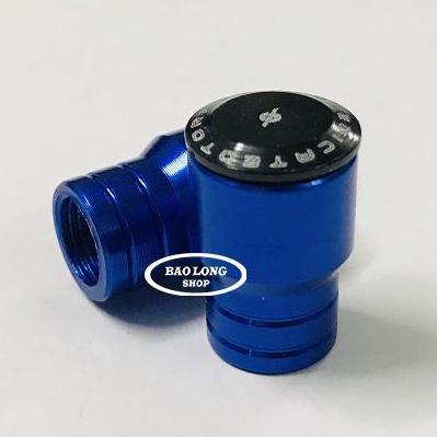 Ốc Chụp Van Vòi CNC gắn các loại Xe Máy (màu Xanh)
