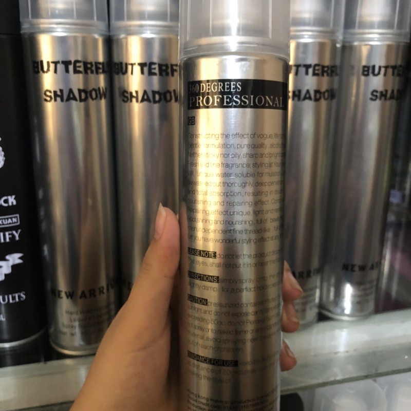 Gôm Bạc Xịt Tóc Butterfly Shadow (Size 320Ml)