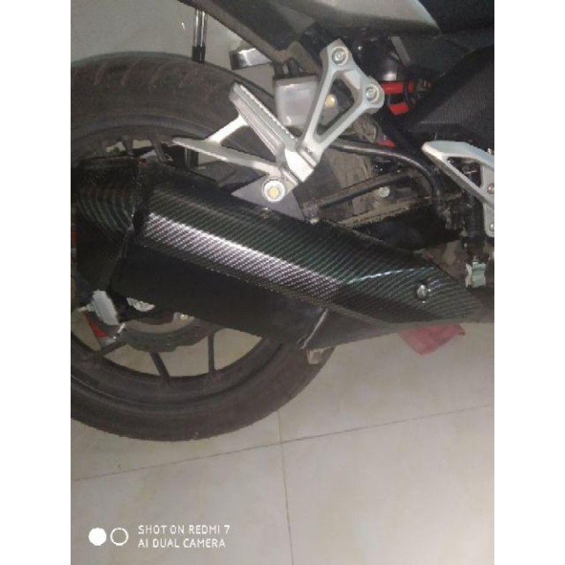 Ốp pô carbon Winner X + chụp đít pô carbon ( combo 2món)