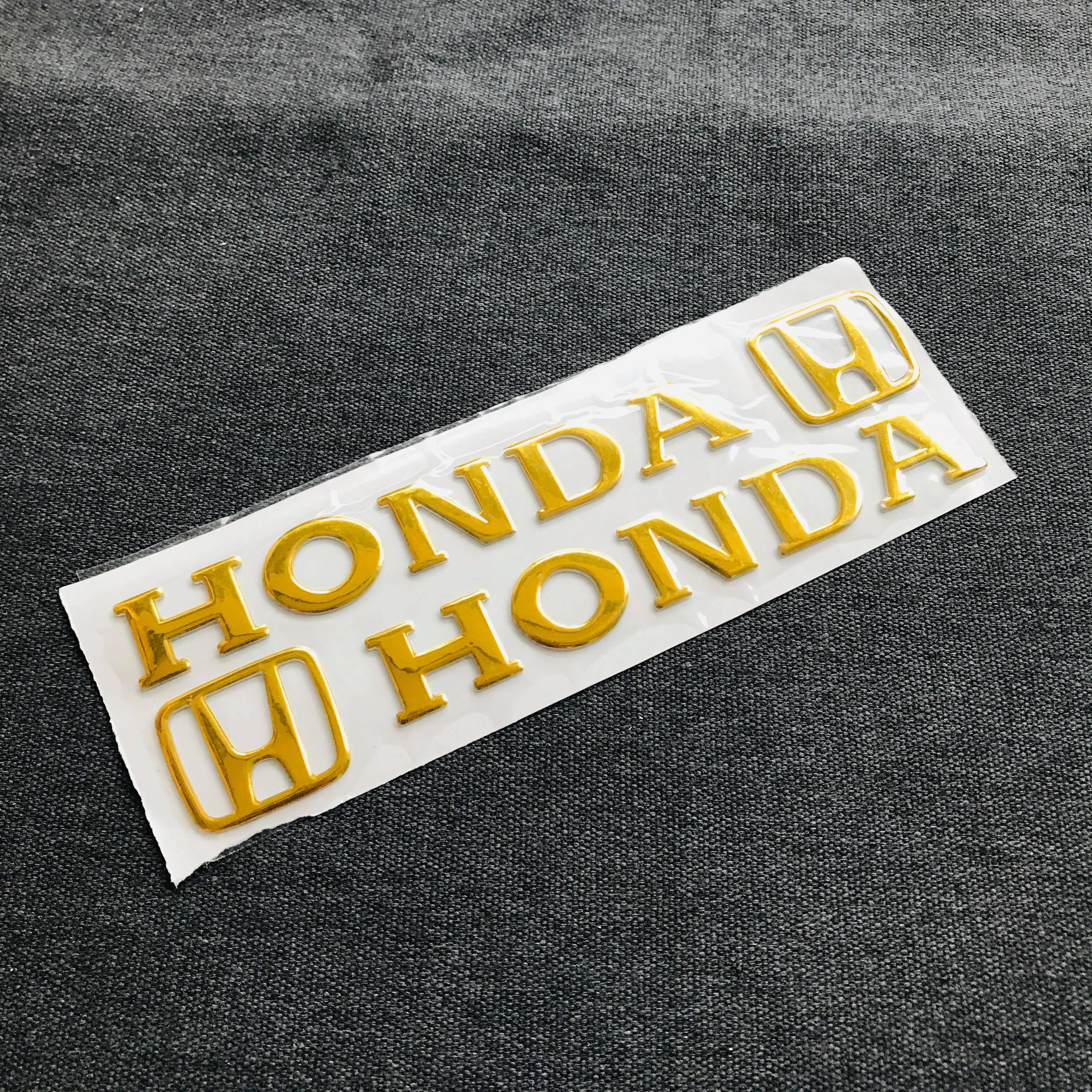Bộ tem dán nổi chữ HONDA SIÊU CHẮC MÀU BẠC(CHỮ+LOGO).