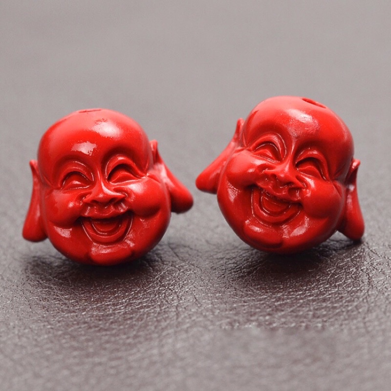 Charm phật di lặc chu sa - kl090