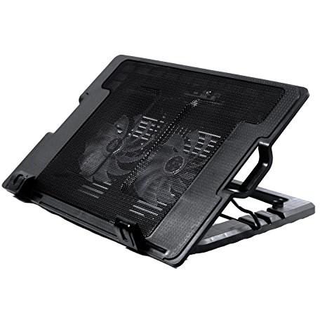 HCM Quạt tản nhiệt Laptop đế tản nhiệt kèm quạt làm mát laptop có đèn N182 2 quạt mạnh mẽ .